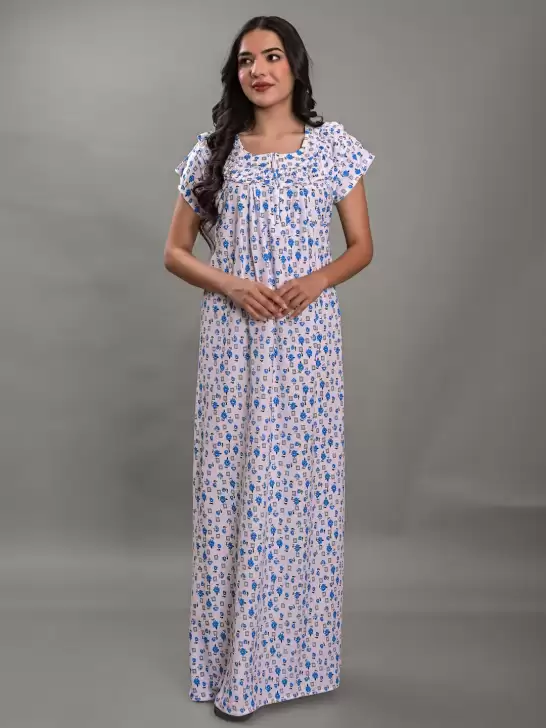 Floral Printed Maxi Nightdress - image 6