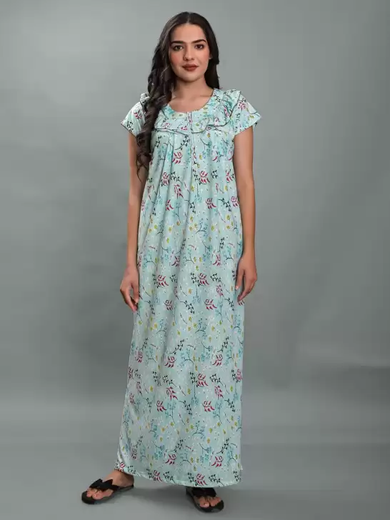 Floral Printed Maxi Nightdress - image 6