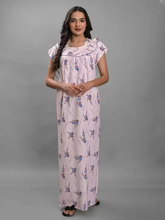 Floral Printed Maxi Nightdress - image 6