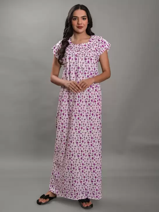 Floral Printed Maxi Nightdress - image 6