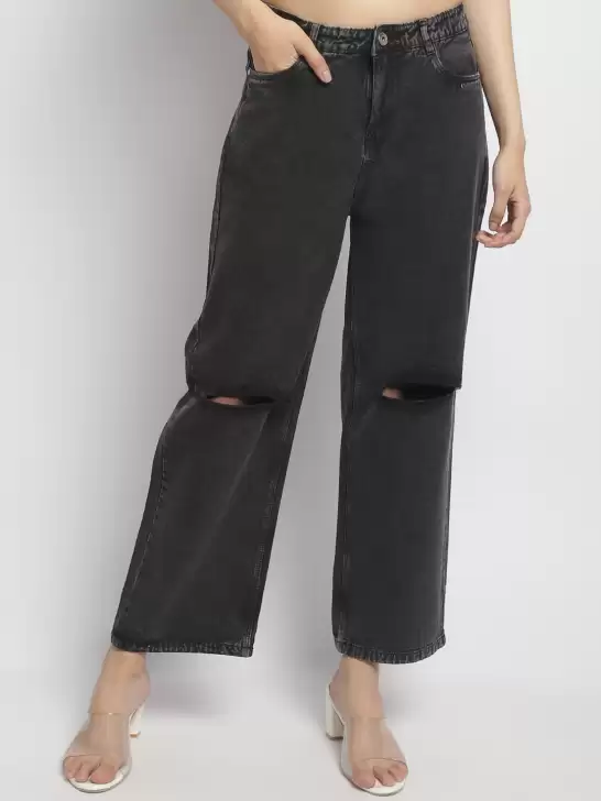 Women Slash Knee Jeans - image 6