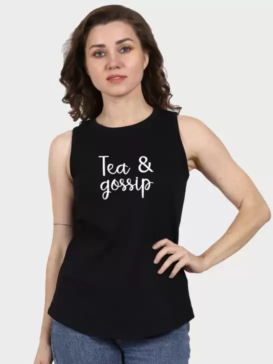 Women Typography Printed Raw Edge T-shirt - image 6