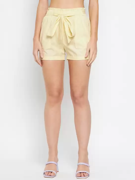 Women Mid Rise Cotton Shorts - image 6