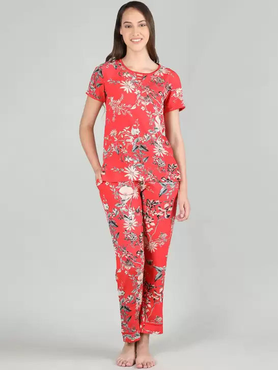 Women Floral Print Night suit - image 6
