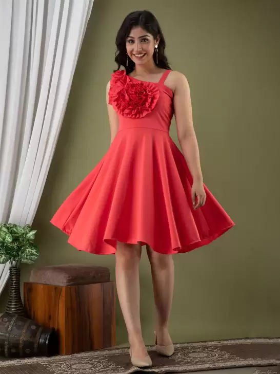 Ruffled Fit & Flare Dress - image 6