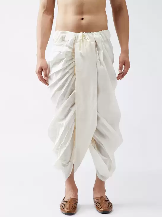 Men Solid Dhoti - image 6