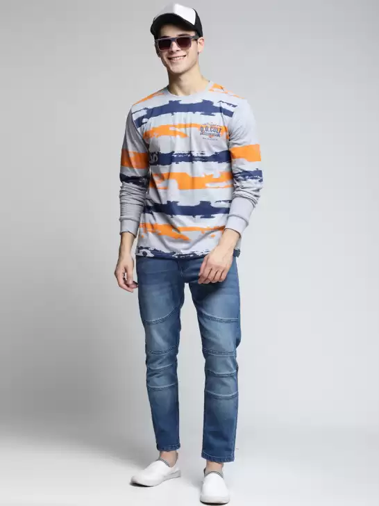 Printed Round Neck Pure Cotton T-shirt - image 6