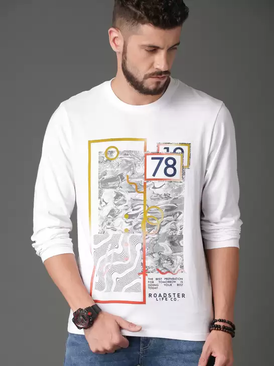 Printed Round Neck Pure Cotton T-shirt - image 6