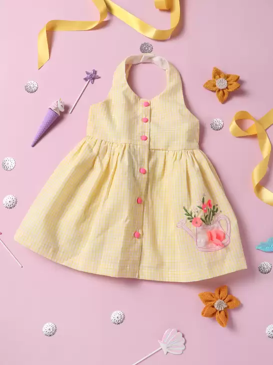 Girls Checked Fit and Flare Dress - image 6
