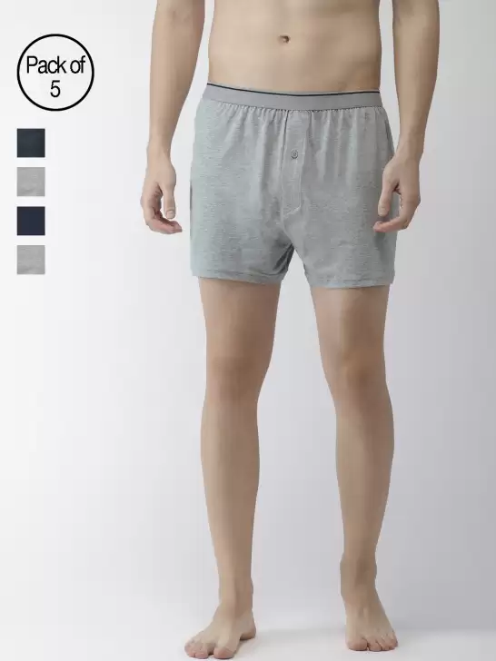 Men Pack of 5 Solid Boxers - image 6