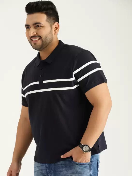 Plus Size Men Solid Polo T-shirt - image 6