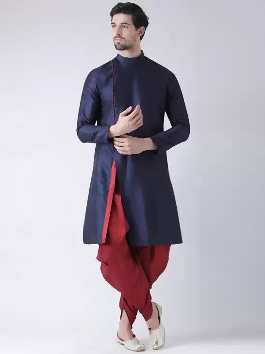 Men Solid Kurta with Patiala - image 2