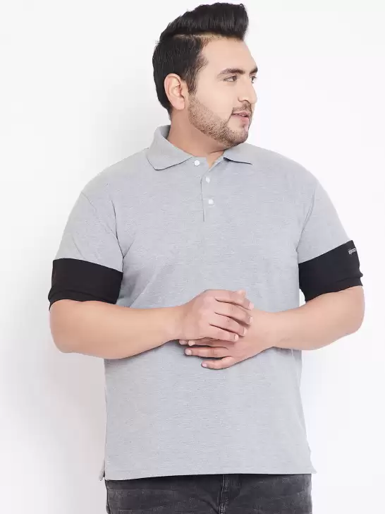 Plus Size Bio Finish Polo Collar Pure Cotton T-shirt - image 6