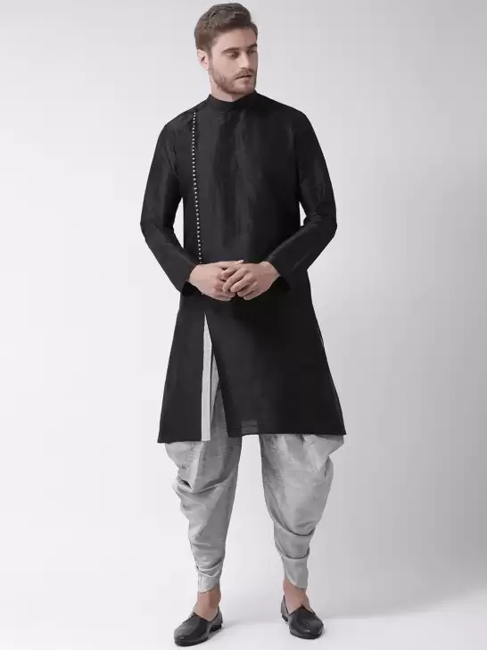 Men Solid Kurta with Patiala - image 6