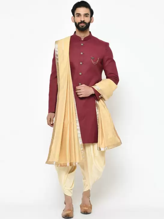 Men Sherwani Dupatta Set - image 6