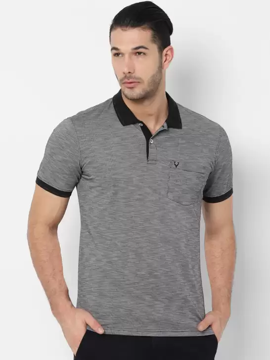 Solid Polo Collar T-shirt - image 6