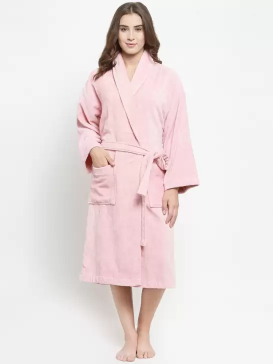 Women Solid Bath Robe - image 6