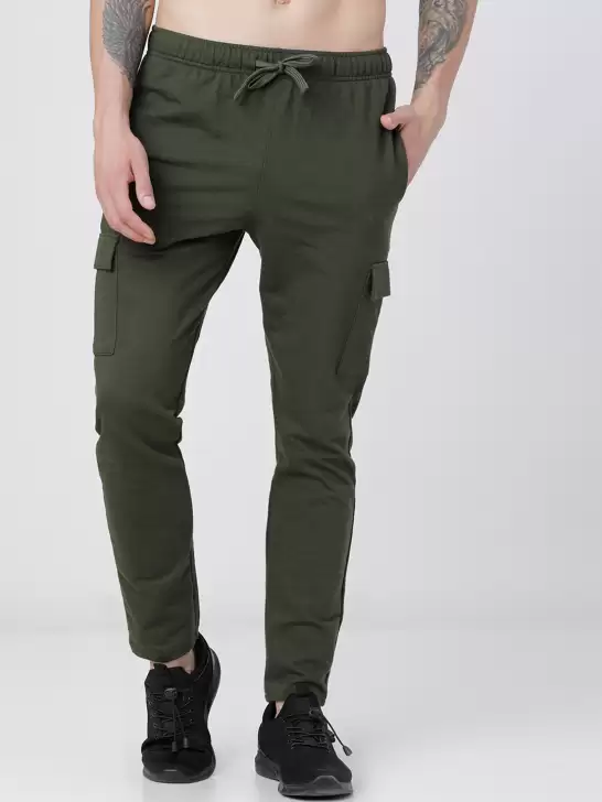 Men Solid Slim-Fit Track Pants - image 6