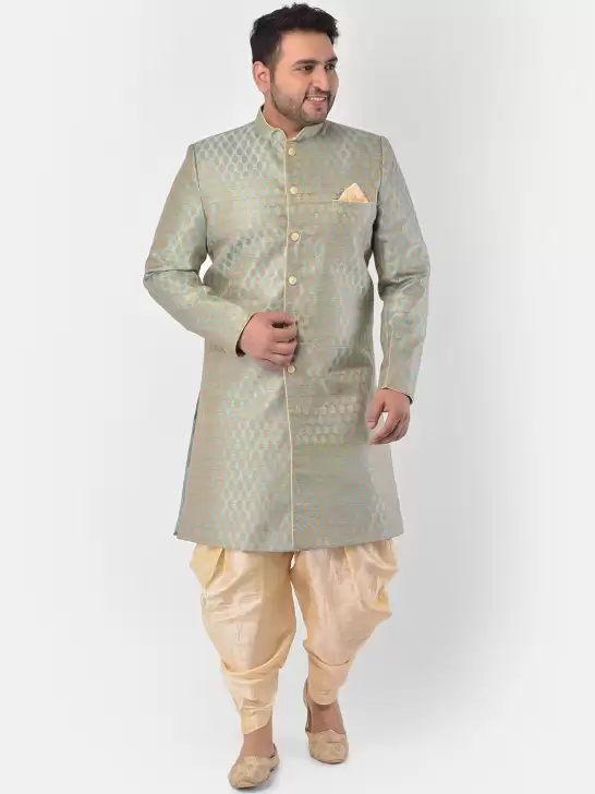 Men Printed Woven Sherwani Set - image 6