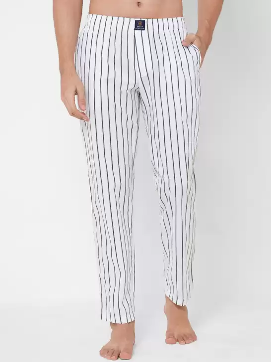Men Striped Pure Cotton Lounge Pants - image 6
