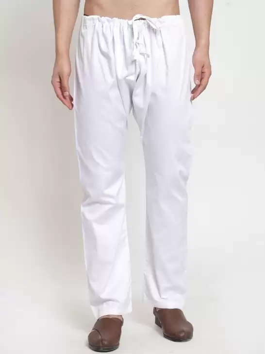 Men Solid Relaxed-Fit Cotton Pyjama - image 6