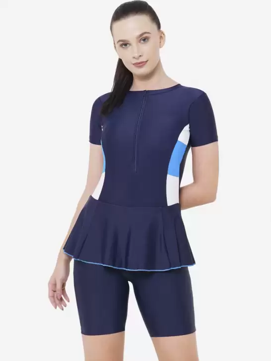 Women Colourblocked Swimming Dress - image 6