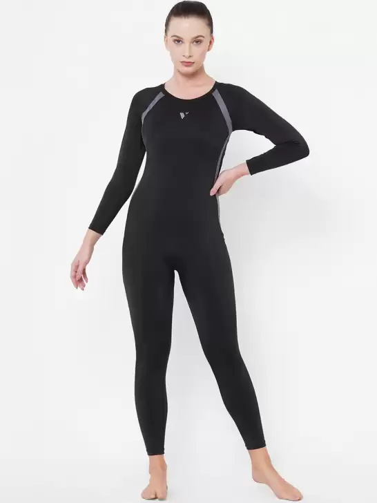 Women Solid Swimwear Bodysuit - image 6