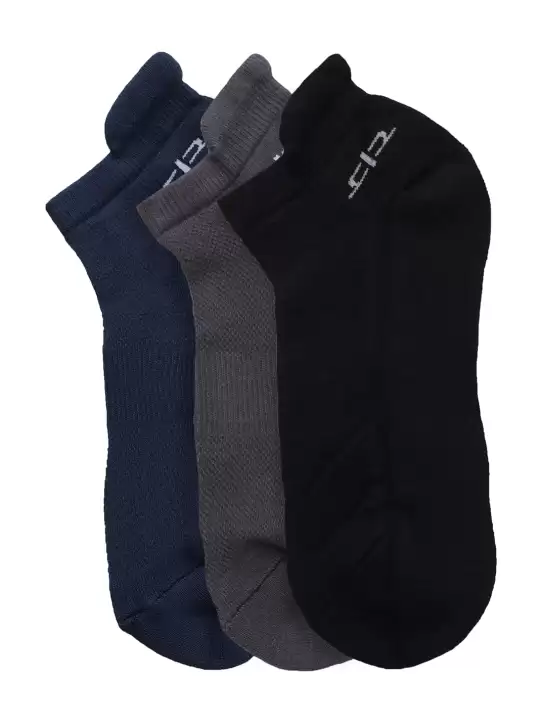 Men Pack of 3 Solid Bamboo Anti-Odour Ankle-Length Socks - image 6