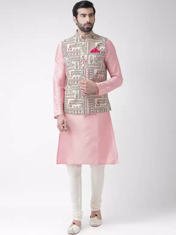 Men Printed Kurta with Churidar - image 7