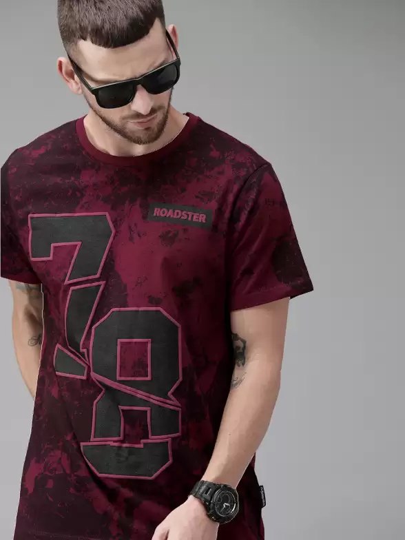 Printed Round Neck Pure Cotton T-shirt - image 7