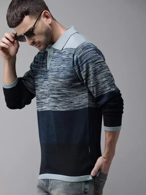 Colourblocked Polo Collar T-shirt - image 7