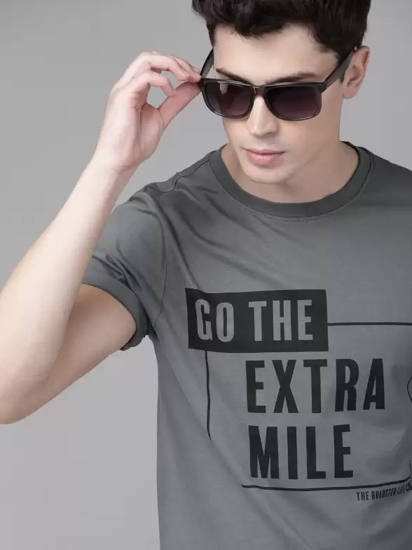 Printed Round Neck Pure Cotton T-shirt - image 7