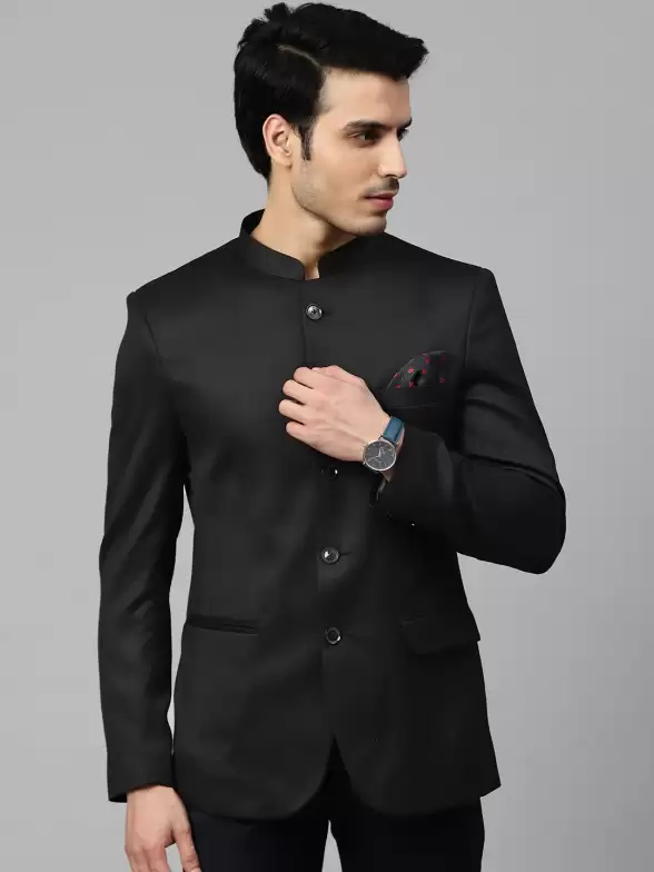 Men Slim Fit Bandhgala Blazer - image 7