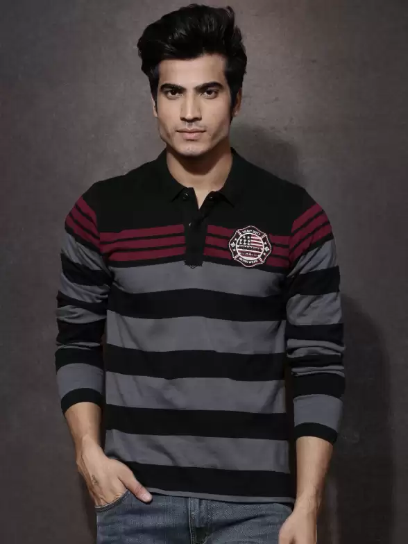 Striped Polo Pure Cotton T-shirt - image 7