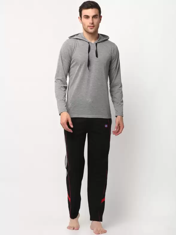 Men Solid Night Suit - image 7