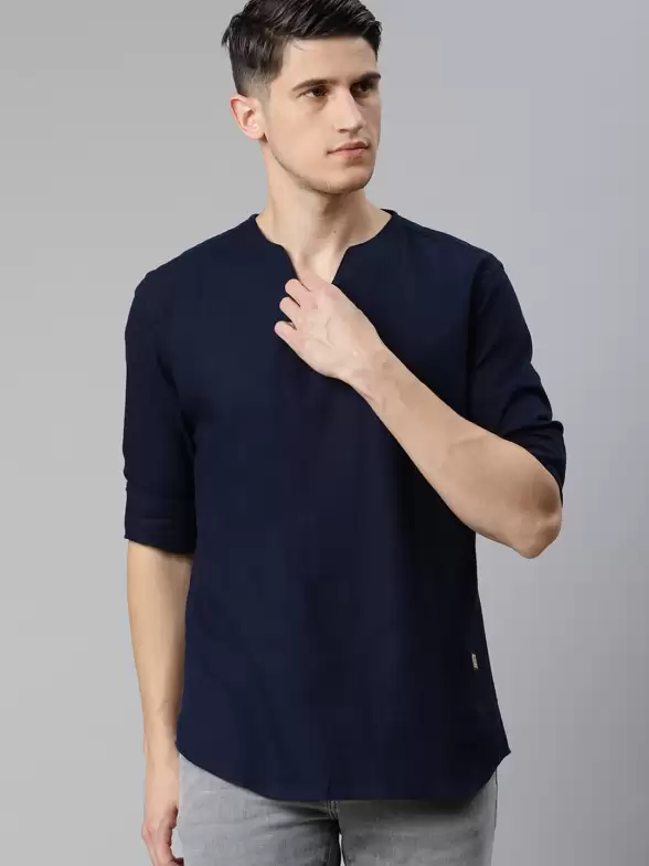 Men Pure Cotton Indigo Kurta - image 7