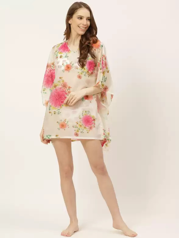 Women Floral Cover Up Dress - image 7