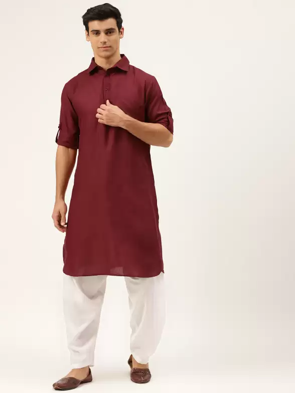 Men Cotton Pathani with Salwar - image 7
