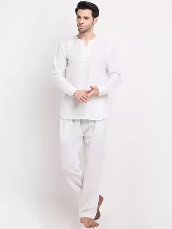 Men Solid Night Suit - image 7