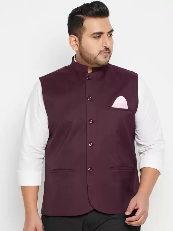 Men Plus Size Nehru Jacket - image 7
