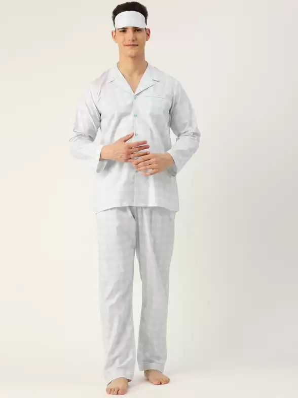 Men Pyjama Set & Sleeping Mask - image 7