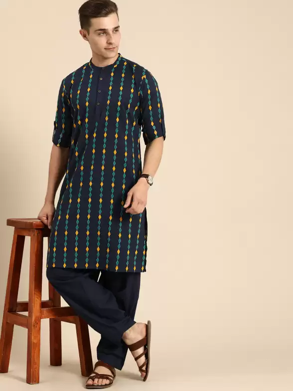 Men Printed Kurta with Salwar - image 7