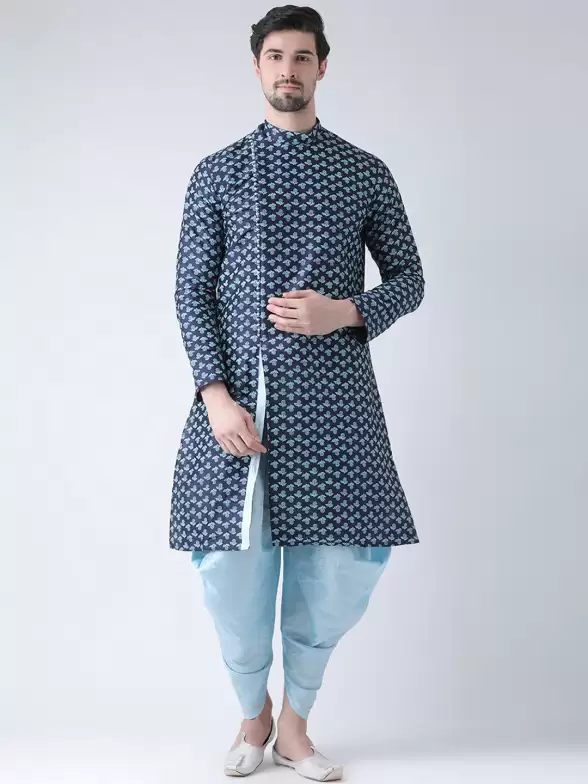 Men Printed Kurta with Patiala - image 7