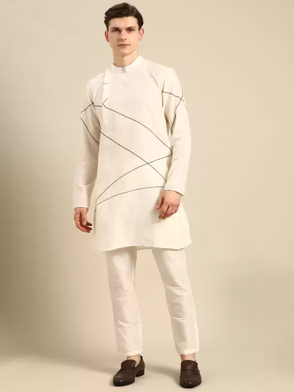 Men Embroidered Kurta with Trousers - image 7
