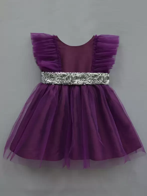 Girls Solid Fit & Flare Dress - image 7