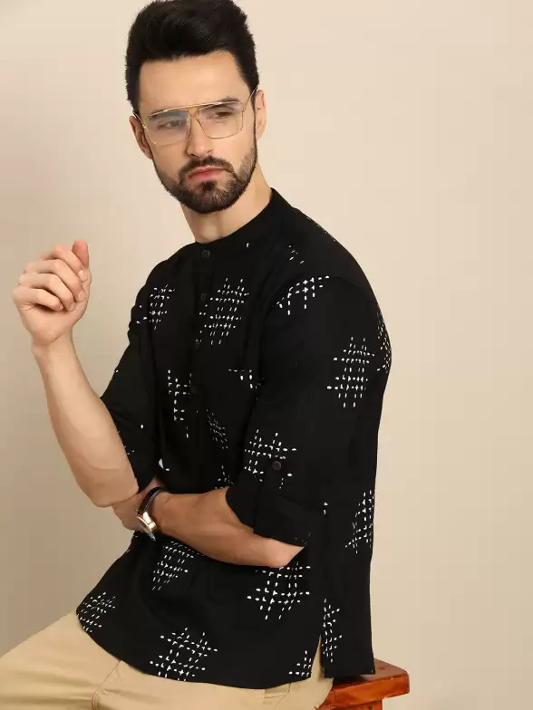 Men Geometric Printed Kurta - image 7