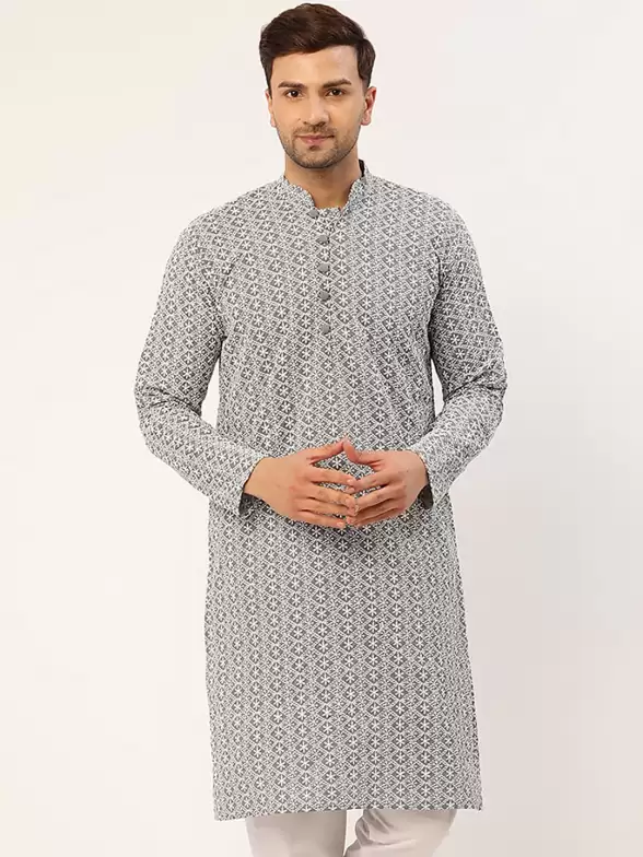Men Embroidered Kurta - image 7