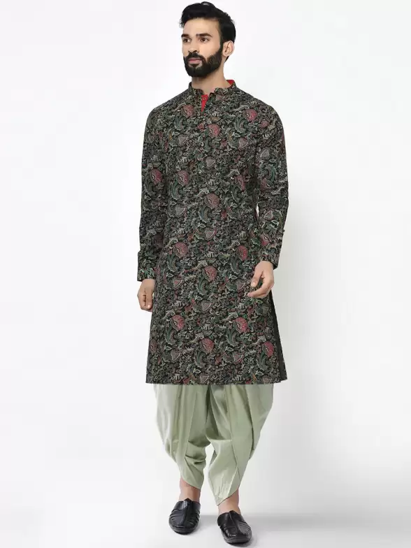 Men Printed Kurta Set - image 7