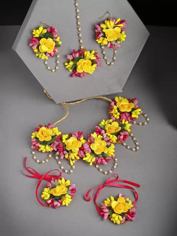 Women Flower Jewellery Set - image 7