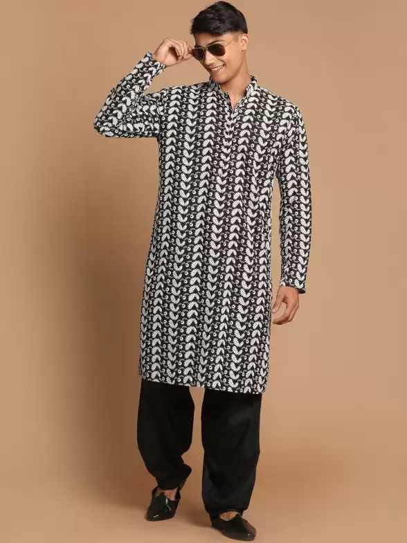 Men Embroidered Kurta with Patiala - image 7